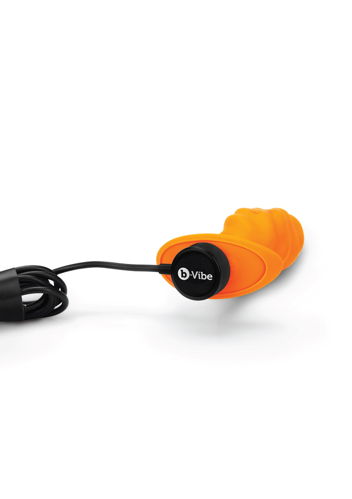 B-Vibe Swirl Texture Plug ORANGE - 7