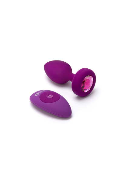 B-Vibe Vibrating Jewel Plug S/M FUCHSIA - 10