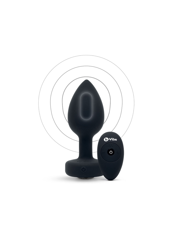 B-Vibe Vibrating Jewel Plug M/L BLACK - 6