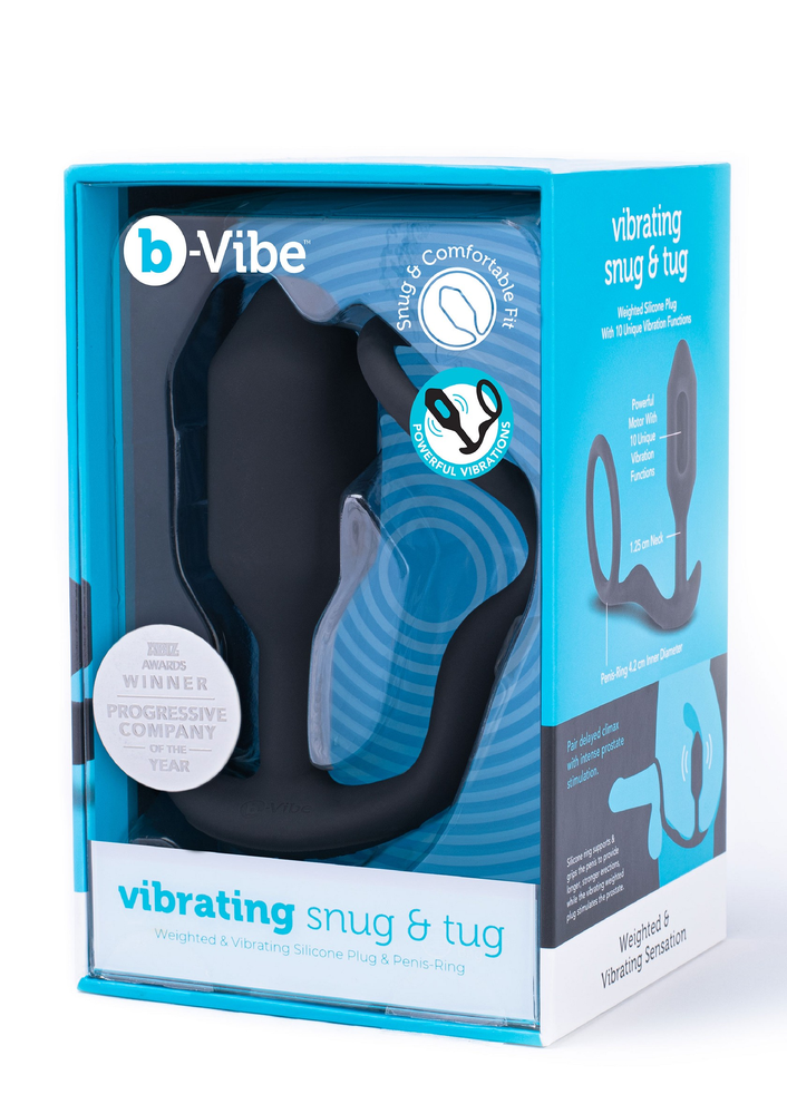 B-Vibe Vibrating Snug & Tug M BLACK - 4