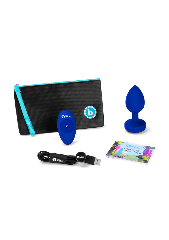 B-Vibe Vibrating Jewel Plug L/XL BLUE - 4