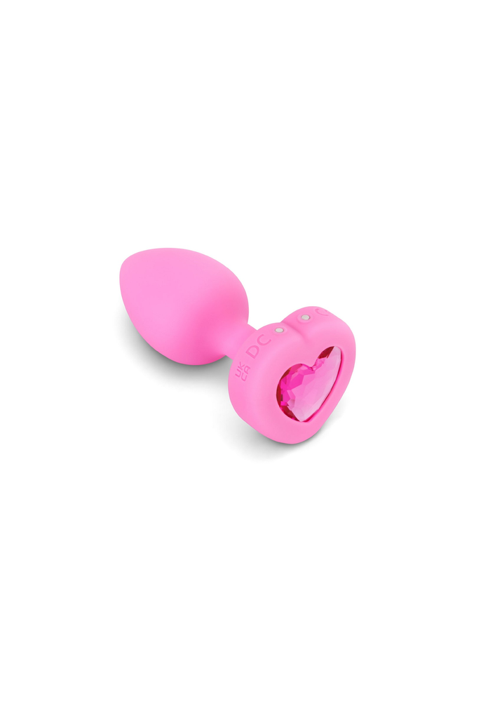 B-Vibe Vibrating Heart Plug S/M PINK - 3