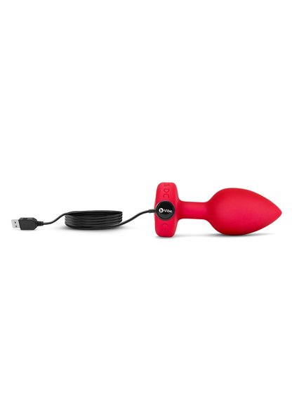 B-Vibe Vibrating Heart Plug M/L RED - 9