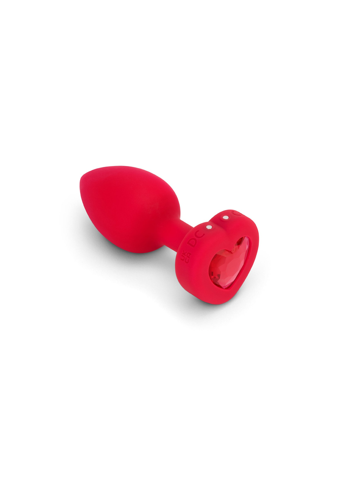 B-Vibe Vibrating Heart Plug M/L RED - 6