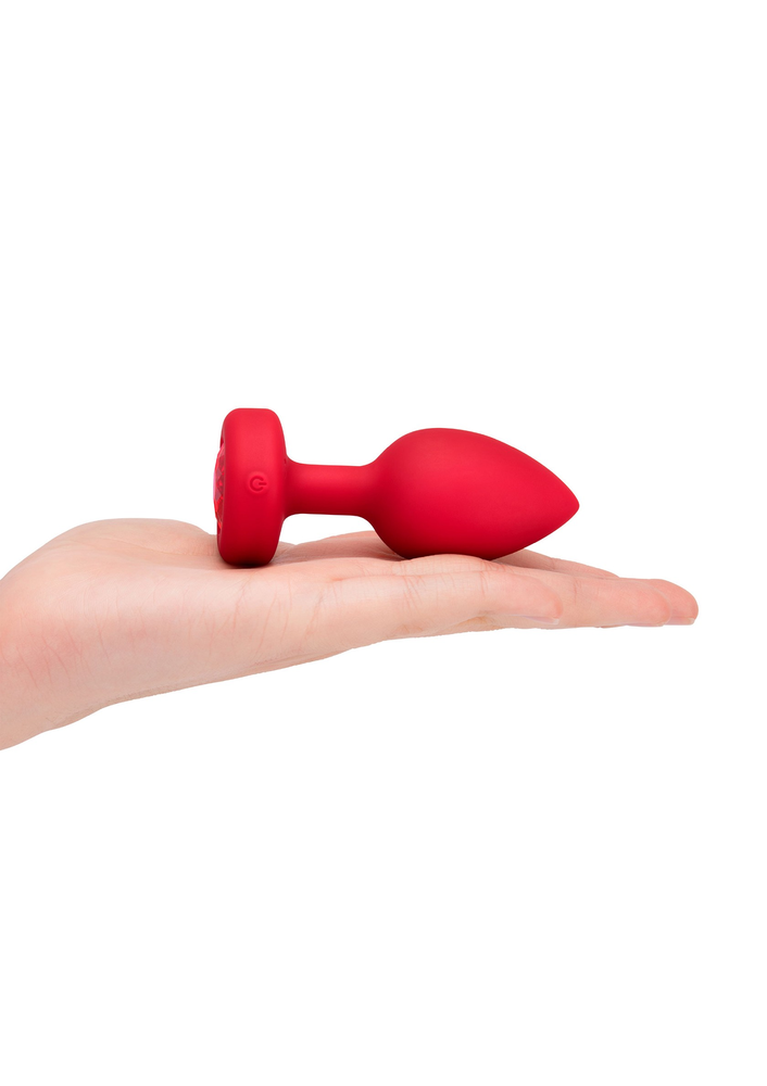 B-Vibe Vibrating Heart Plug M/L RED - 7