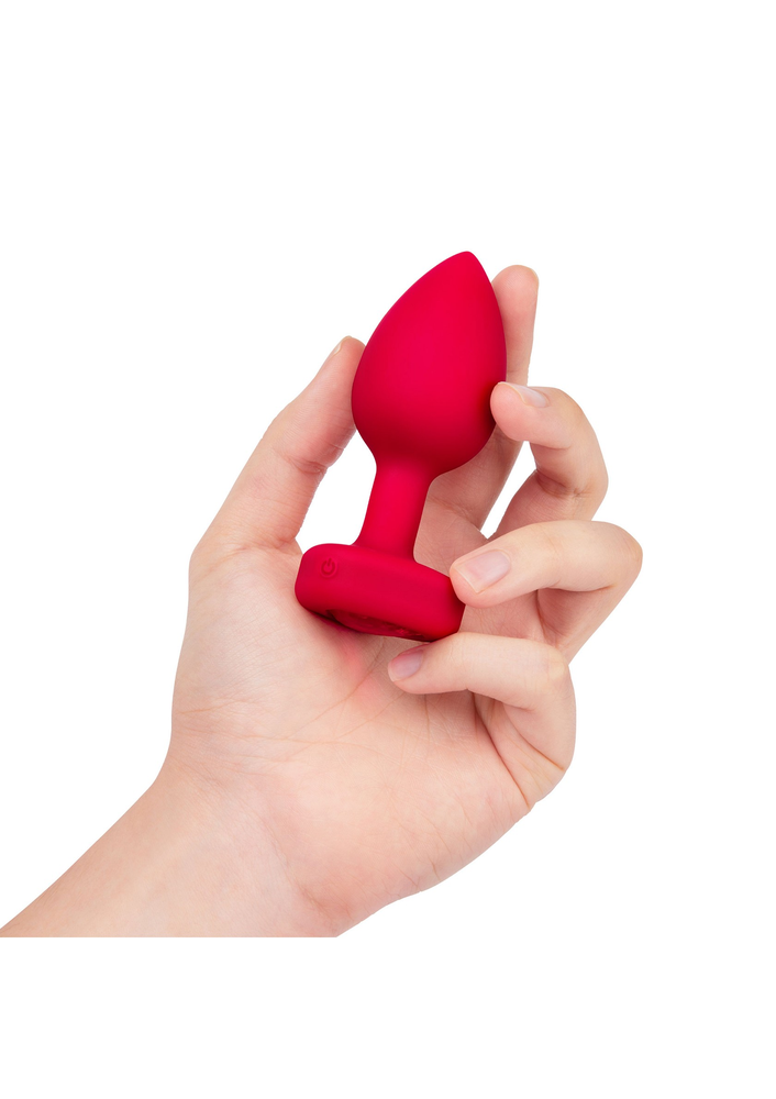 B-Vibe Vibrating Heart Plug M/L RED - 3