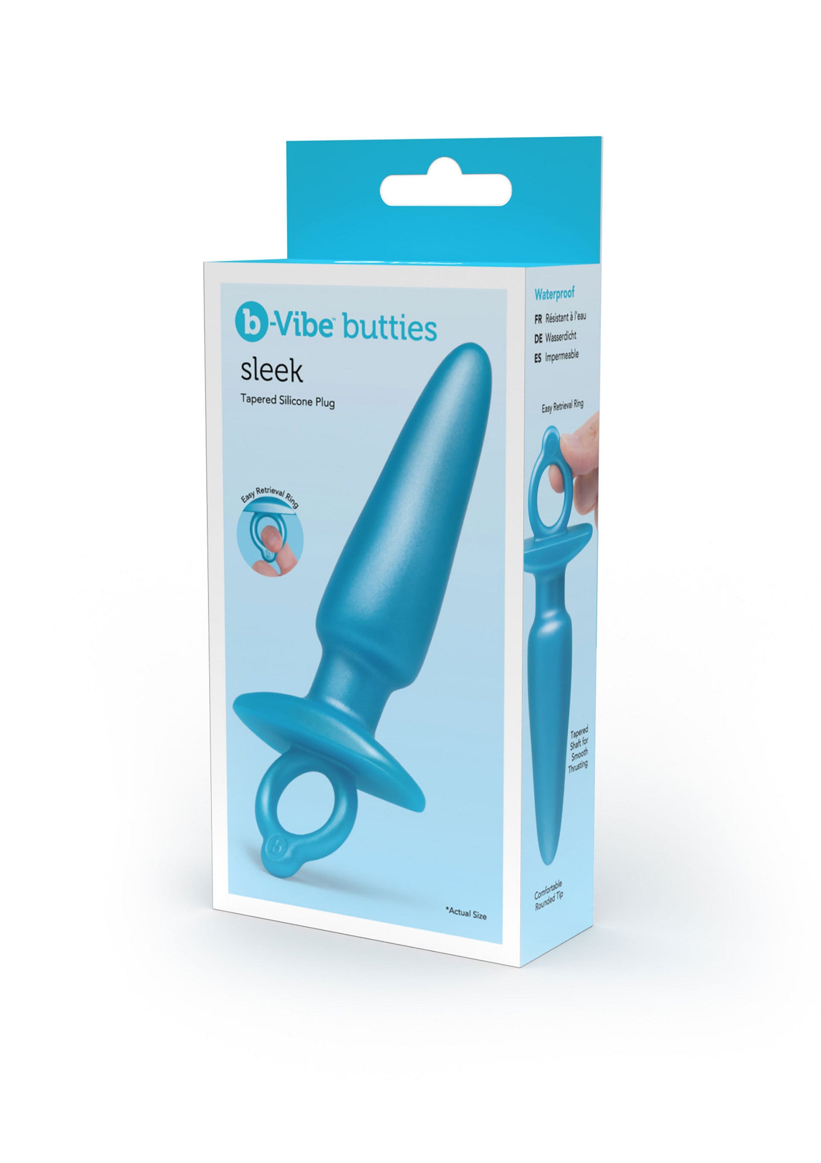 B-Vibe Sleek Plug AQUA - 5