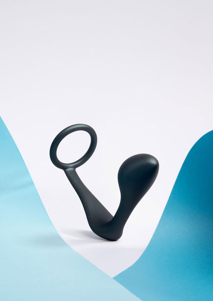 B-Vibe Ringer Cock Ring & Plug BLACK - 6