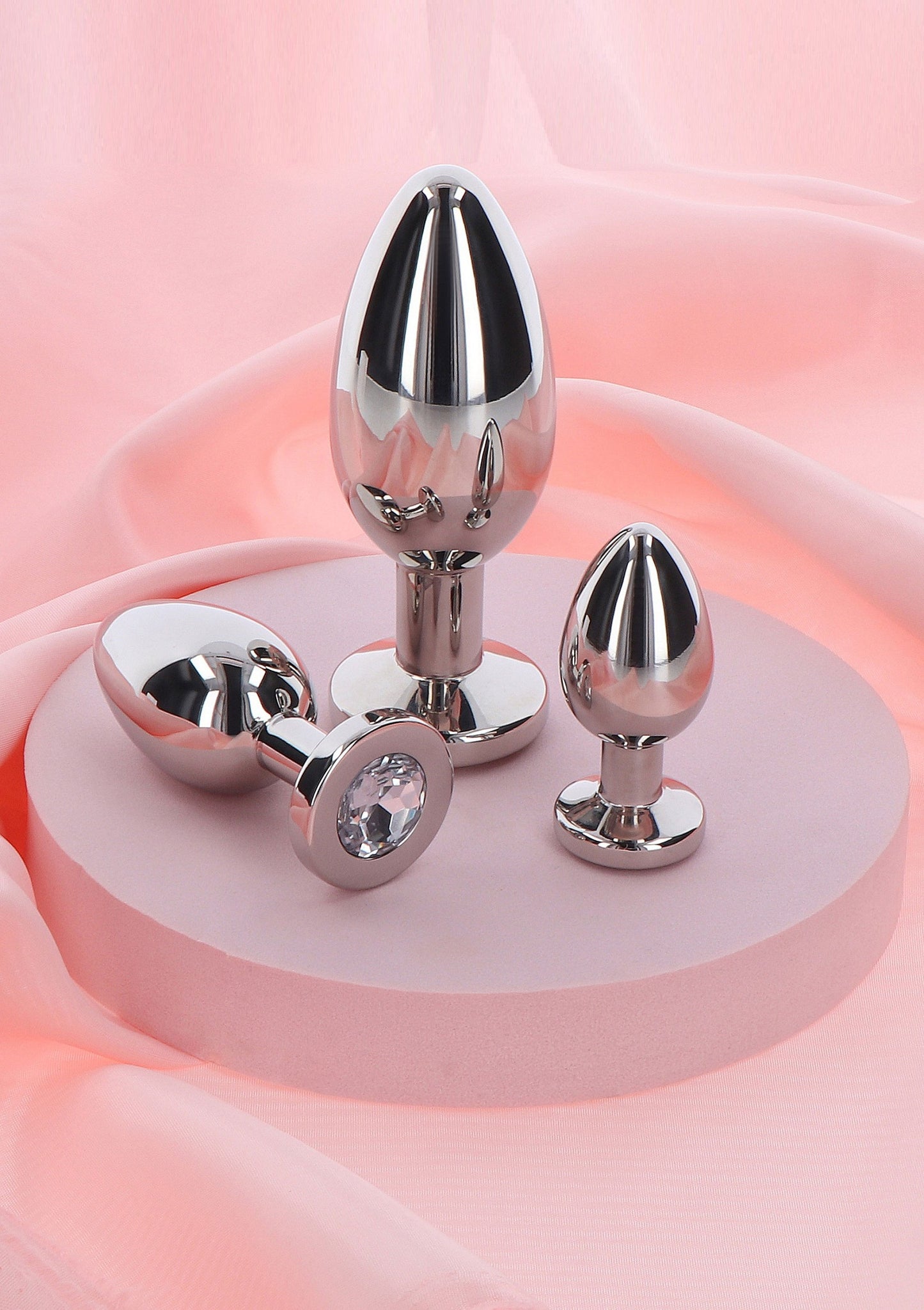 Playhouse Steel Pleasure Weighted Steel Butt Plug - S SILVER - 2