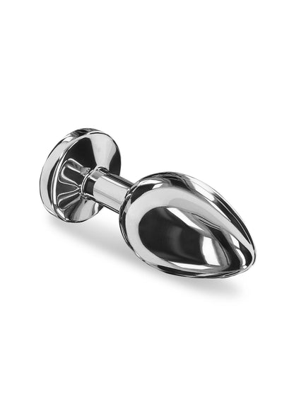 Playhouse Steel Pleasure Weighted Steel Butt Plug - M SILVER - 8