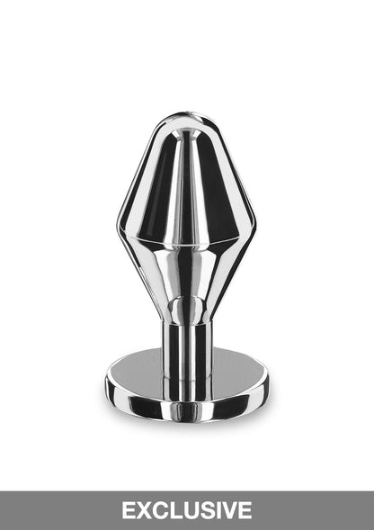 Playhouse Steel Pleasure Massive Steel Butt Plug - M SILVER - 4