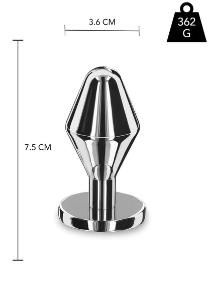 Playhouse Steel Pleasure Massive Steel Butt Plug - M SILVER - 7