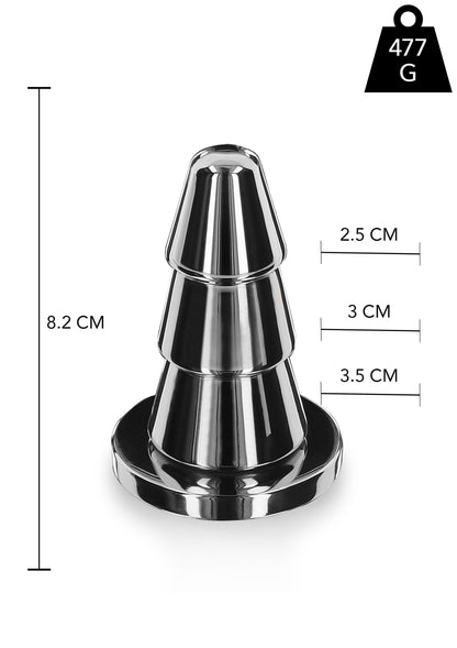 Playhouse Steel Pleasure Advanced Cone Butt Plug SILVER - 1