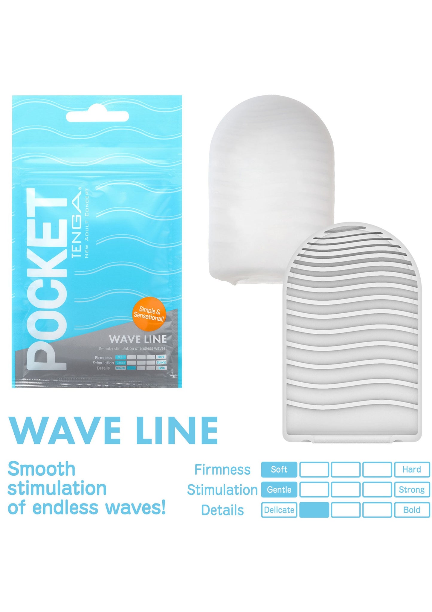 Tenga Pocket Wave Line TRANSPA - 3