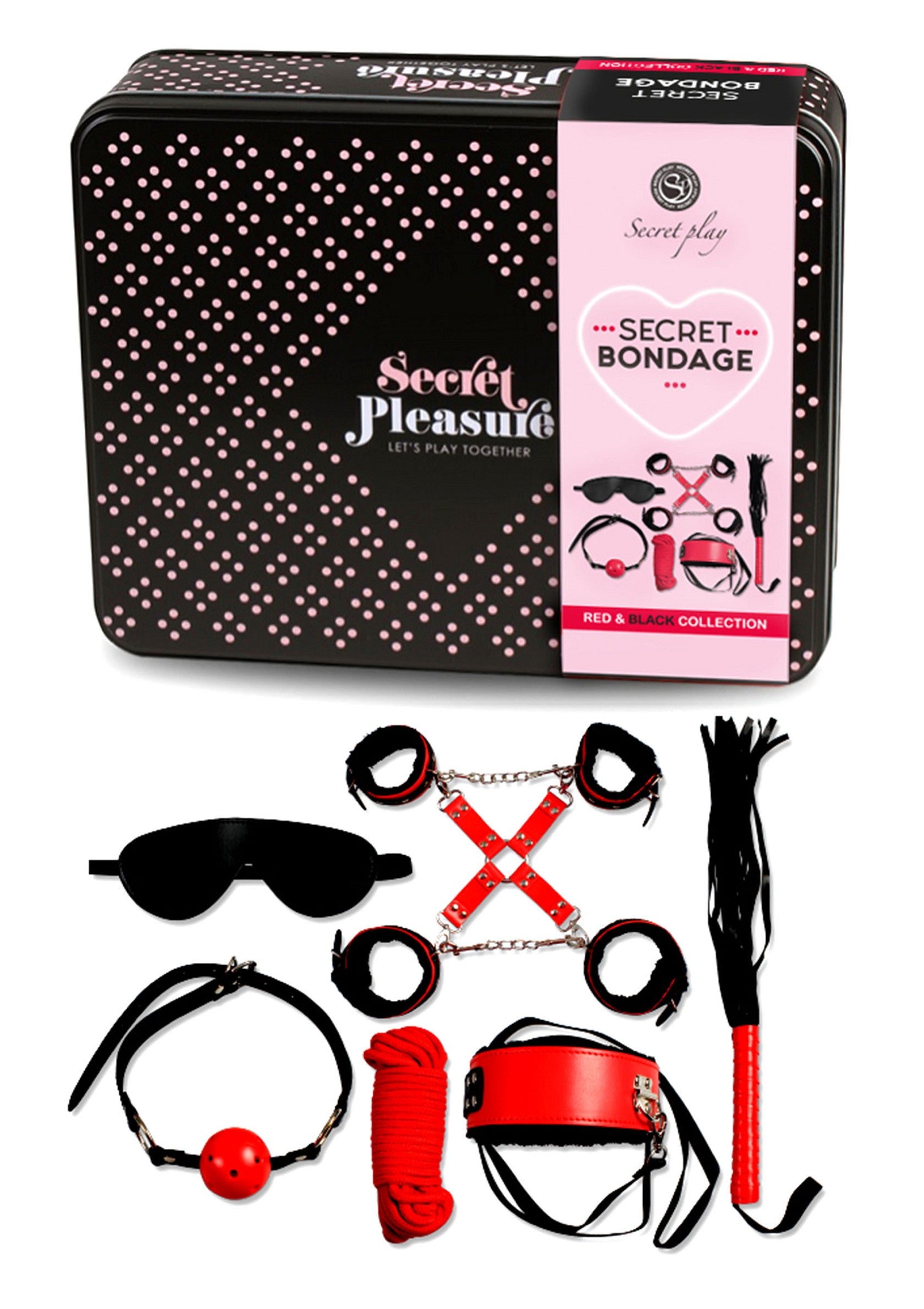 Secret Play Bondage Kit Two Colours RED - 0