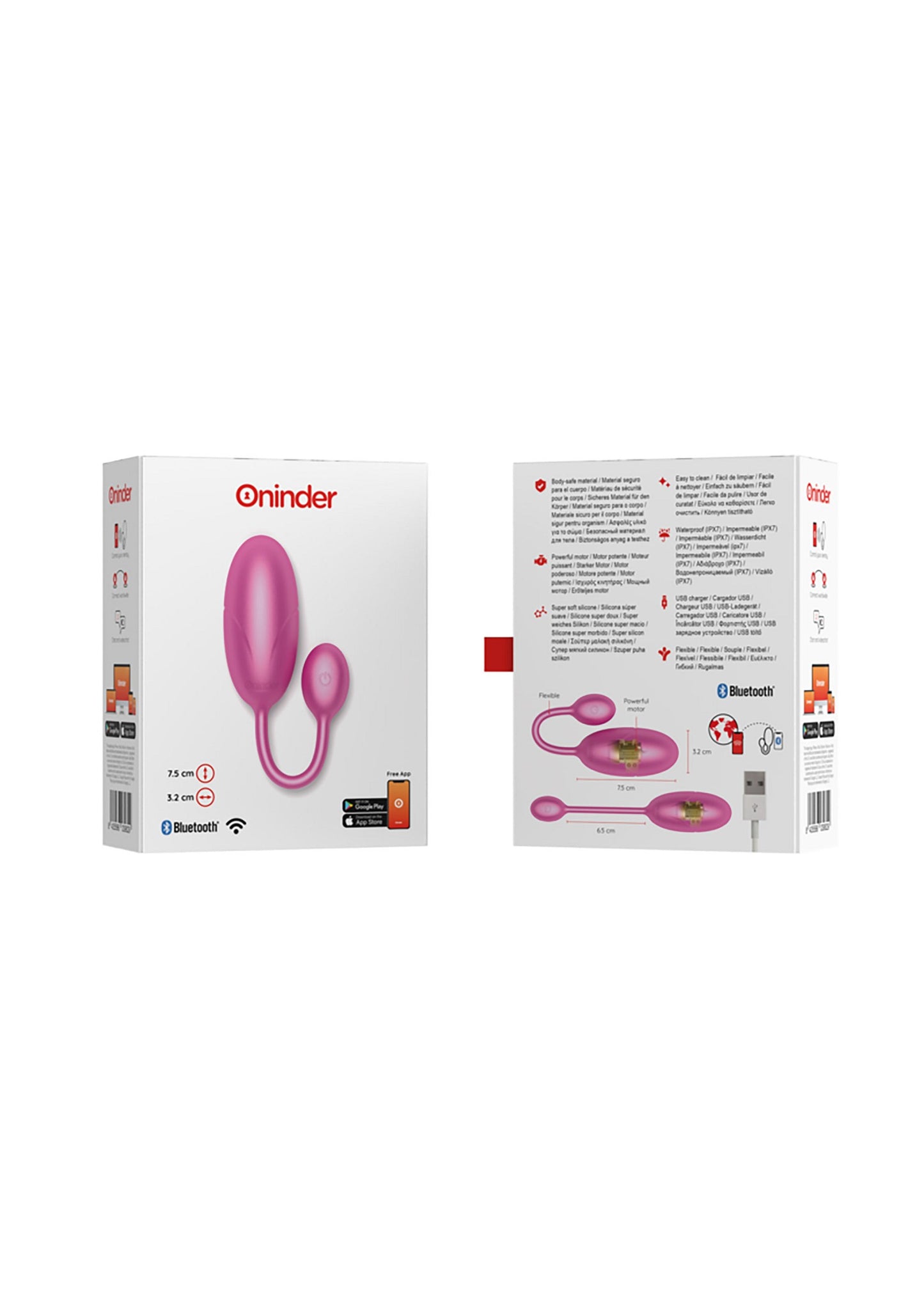 Oninder Tokyo Vibrating Egg + App PINK - 1