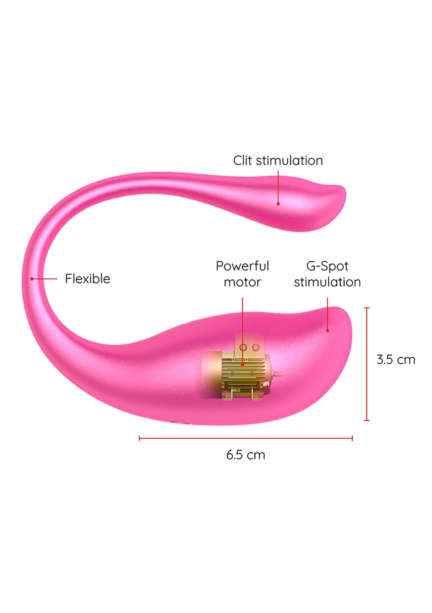 Oninder Nairobi Vibrating Egg + App PINK - 5