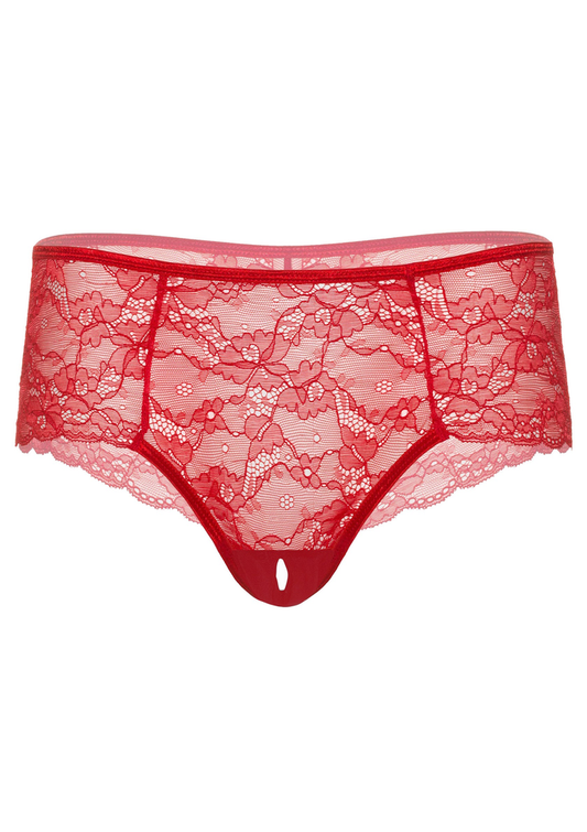 Daring Intimates Ella crotchless cheeky panty - Rot