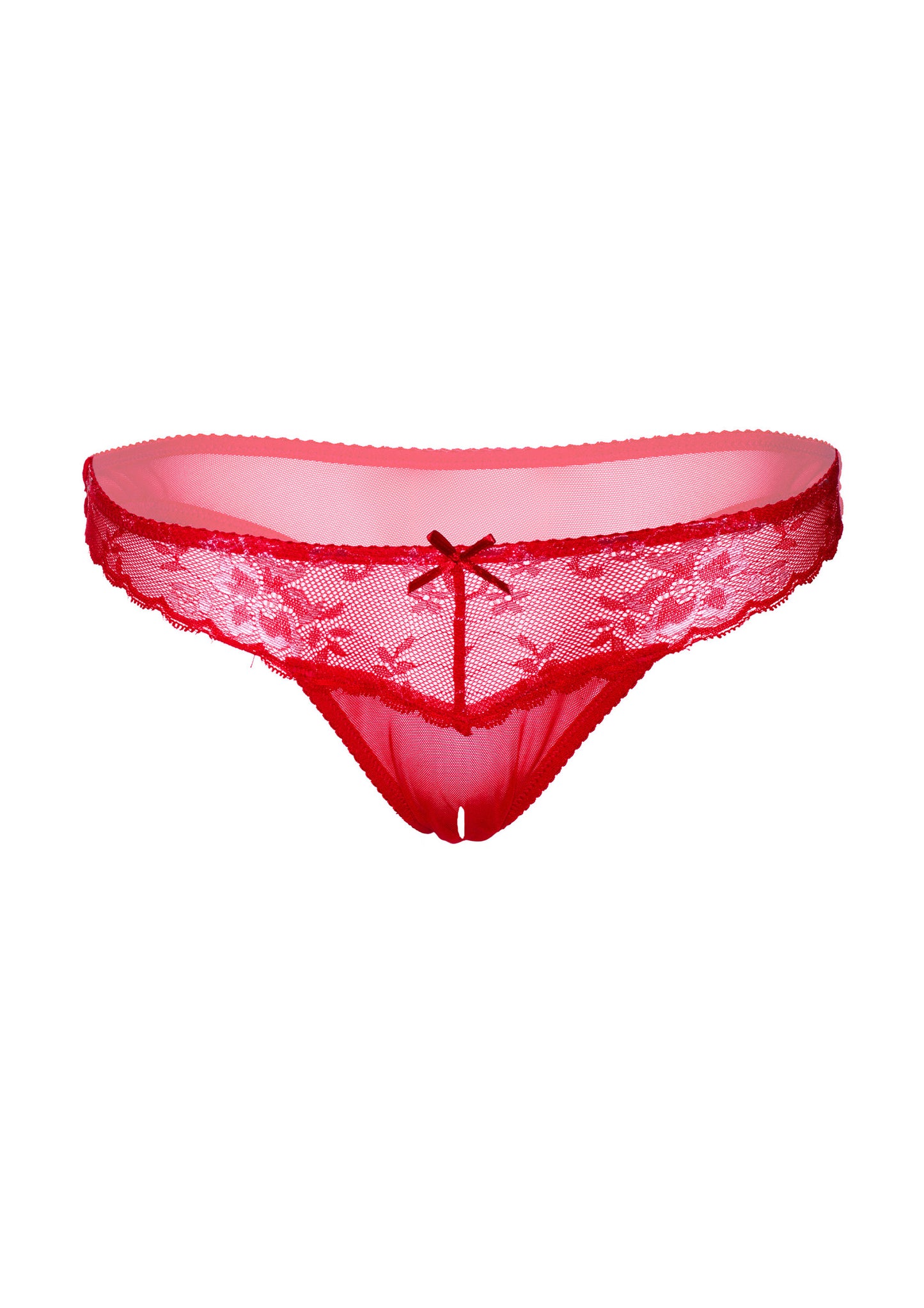 Daring Intimates Mix & Match Crotchless floral lace string RED S/M - 0