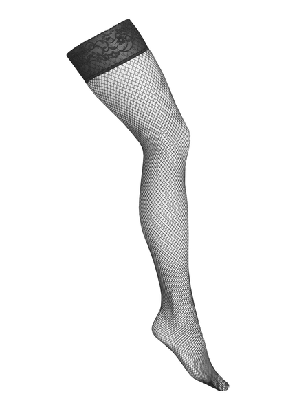 Kotek Fishnet Hold Ups H014 BLACK S/M - 2