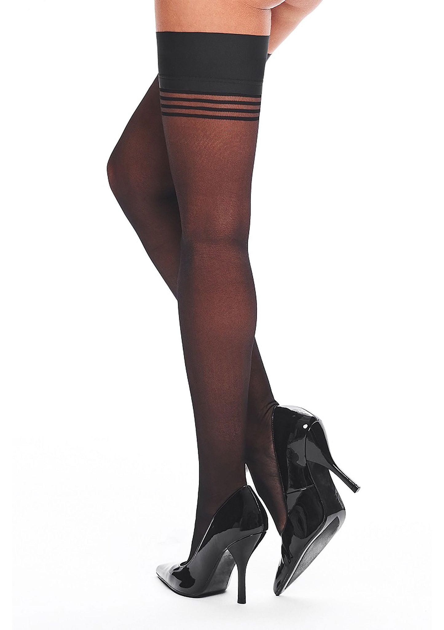 Kotek Hold Ups H031 Plus Size BLACK S/M - 2