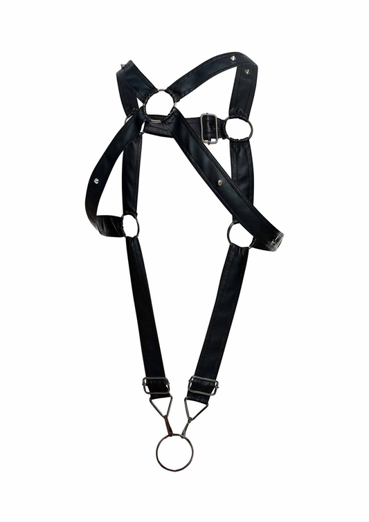 MOB Eroticwear Dngeon Cross Cockring Harness