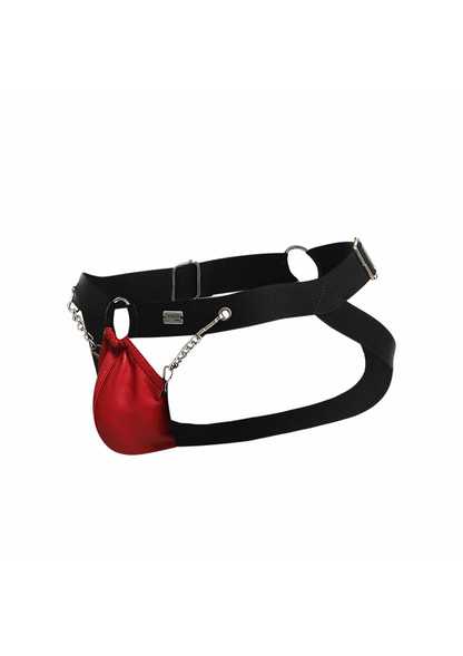 MOB Eroticwear Dngeon Chain Jockstrap RED O/S - 8