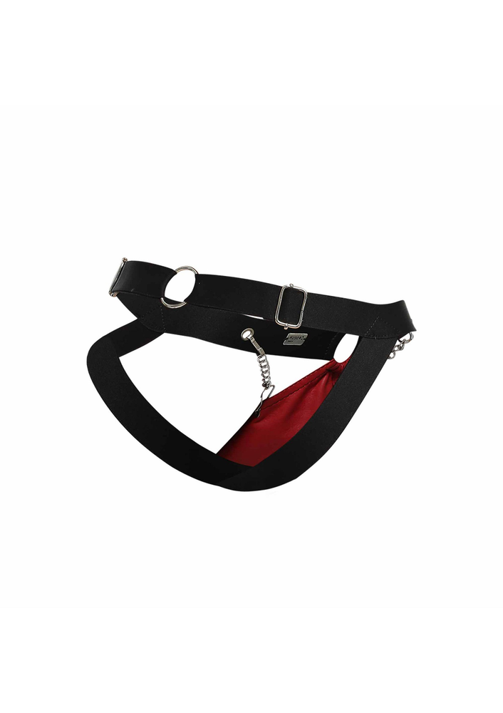 MOB Eroticwear Dngeon Chain Jockstrap RED O/S - 4