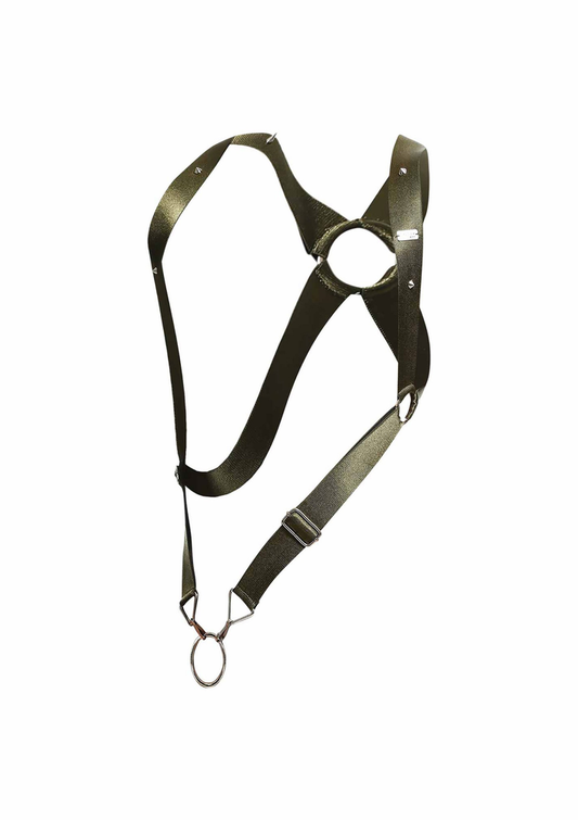 MOB Eroticwear Dngeon Crossback Harness - Grün