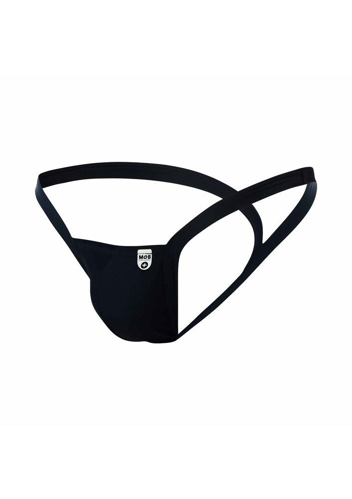 MOB Eroticwear Y Buns Thong BLACK S - 8