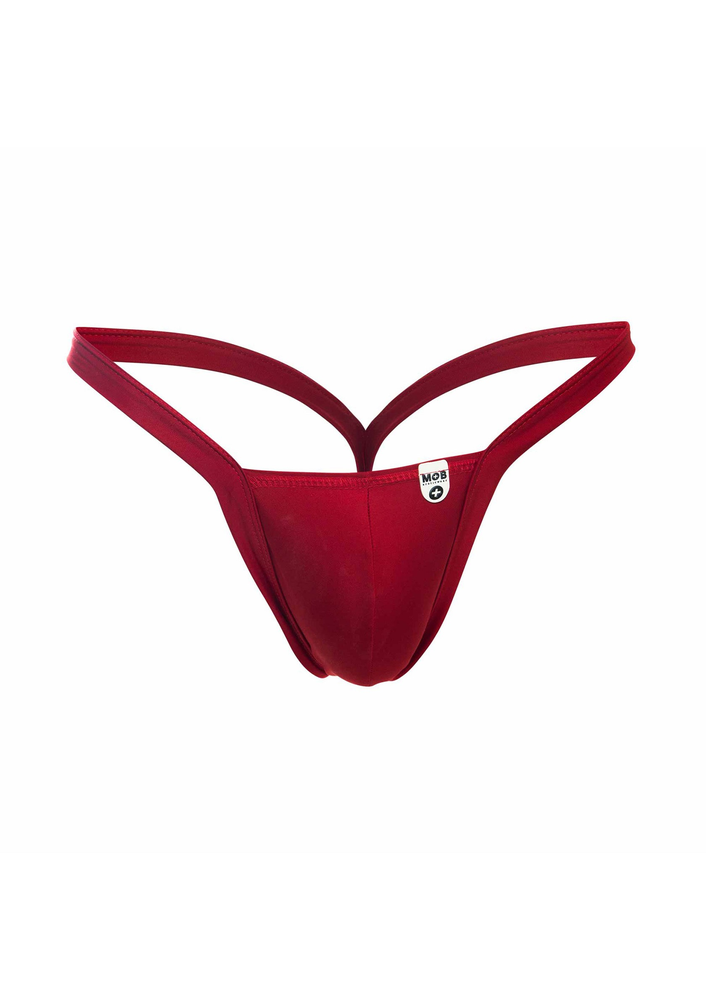 MOB Eroticwear Y Buns Thong RED S - 8