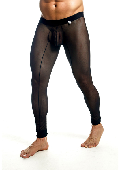 MOB Eroticwear Sheer Mesh Tights BLACK S - 5