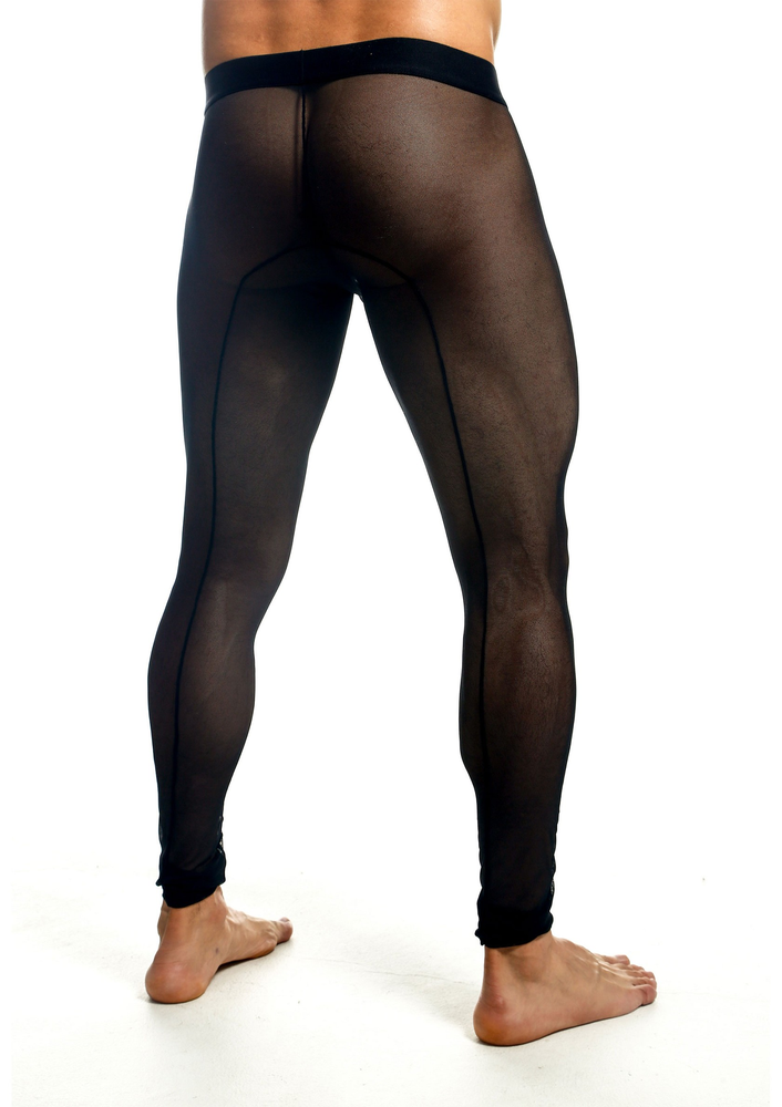 MOB Eroticwear Sheer Mesh Tights BLACK S - 1