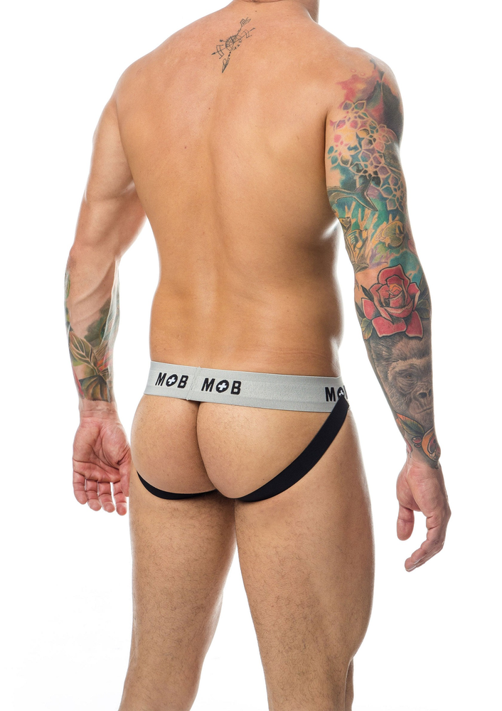 MOB Eroticwear Stripe Classic Jock WHITE S - 5