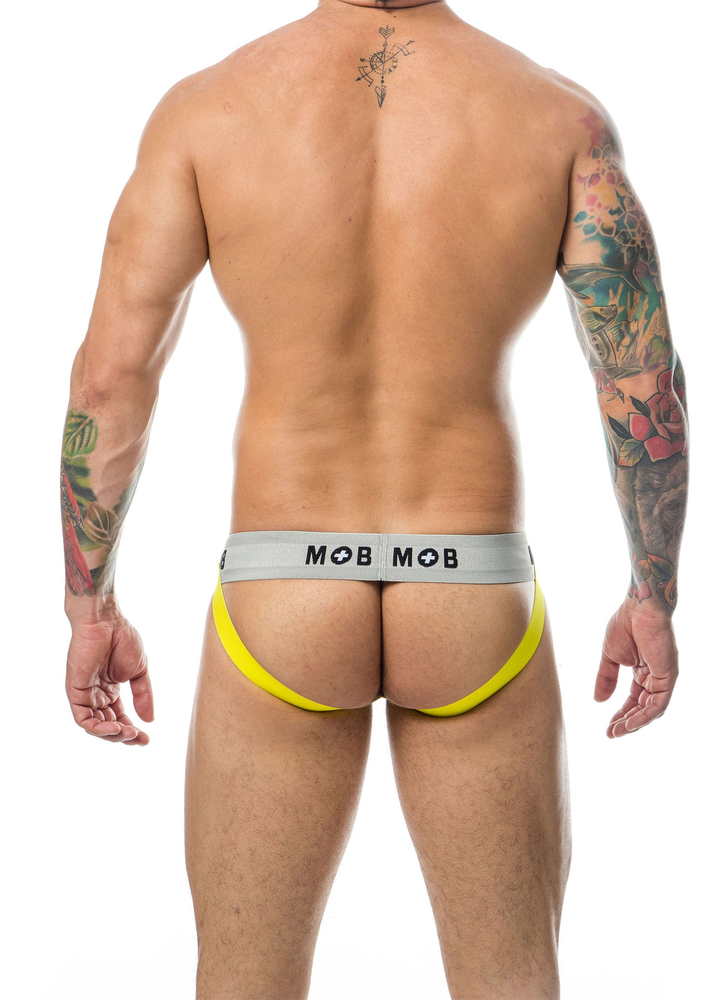 MOB Eroticwear Stripe Classic Jock YELLOW S - 4