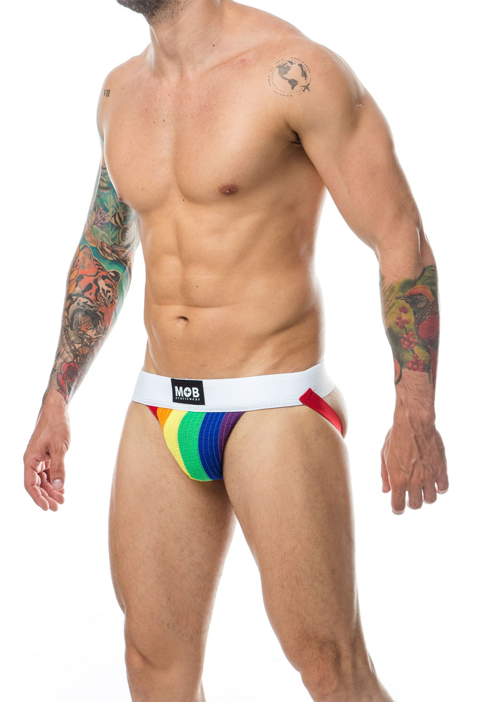 MOB Eroticwear Pride Classic Jock MULTICOLOR S - 6