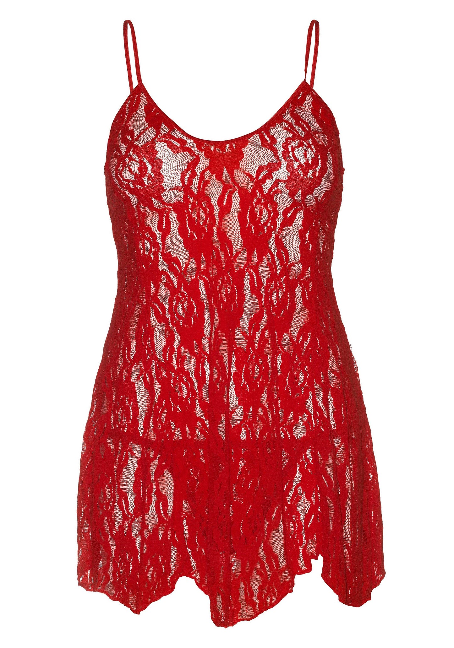 Leg Avenue Rose Lace Flair Chemise RED PLUS - 0