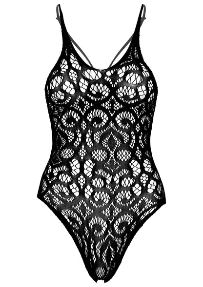 Leg Avenue Seamless scroll lace bodysuit BLACK O/S - 4