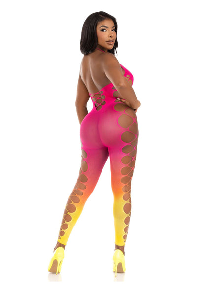 Leg Avenue Ombre footless bodystocking PINK O/S - 1674