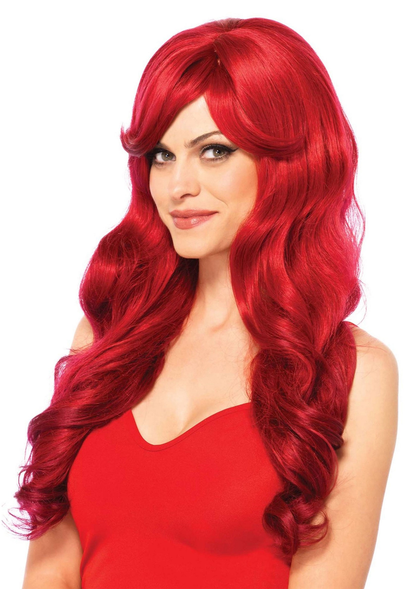 Leg Avenue Long wavy wig RED O/S - 1