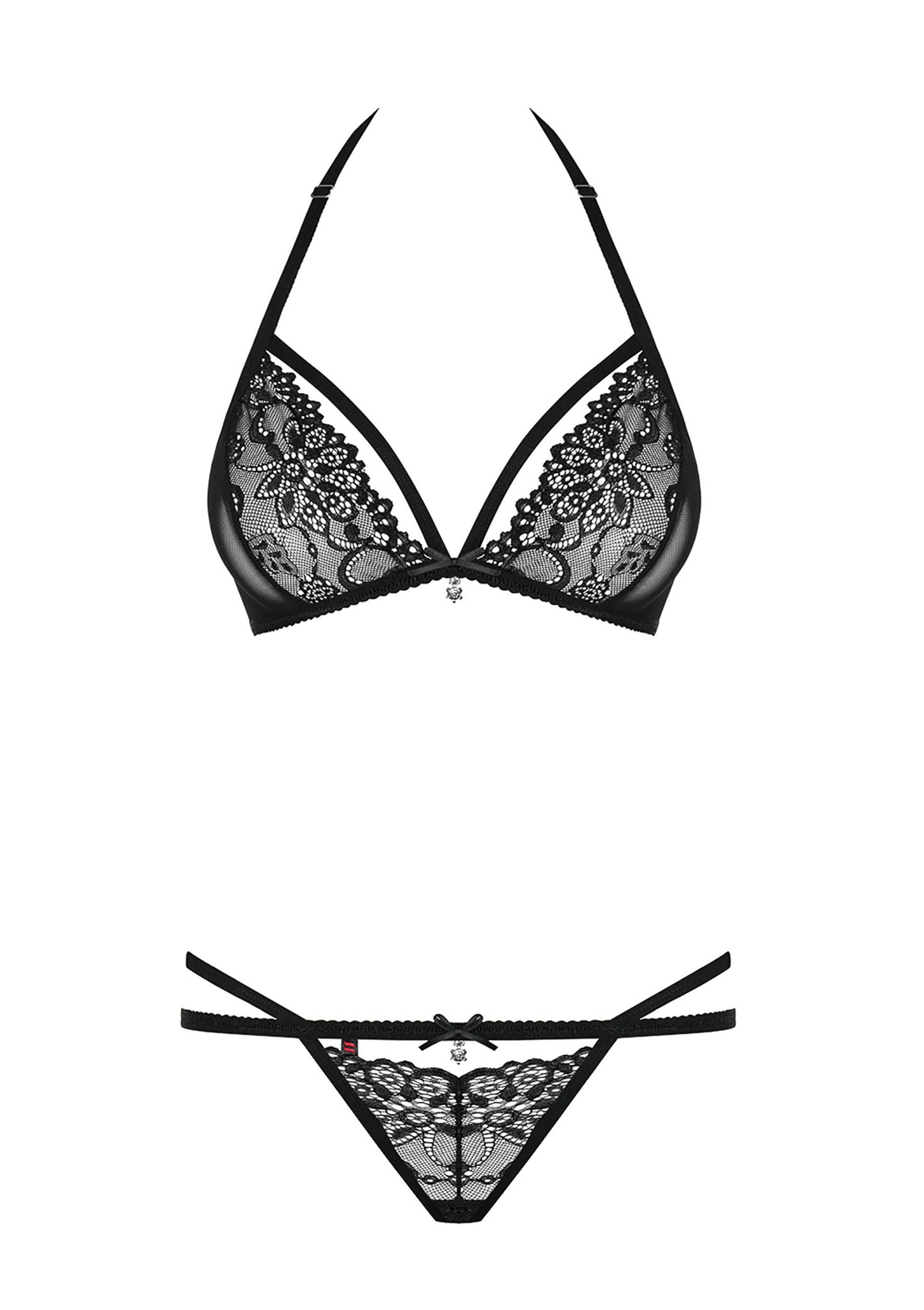 Obsessive 838 Bra & Thong BLACK S/M - 3