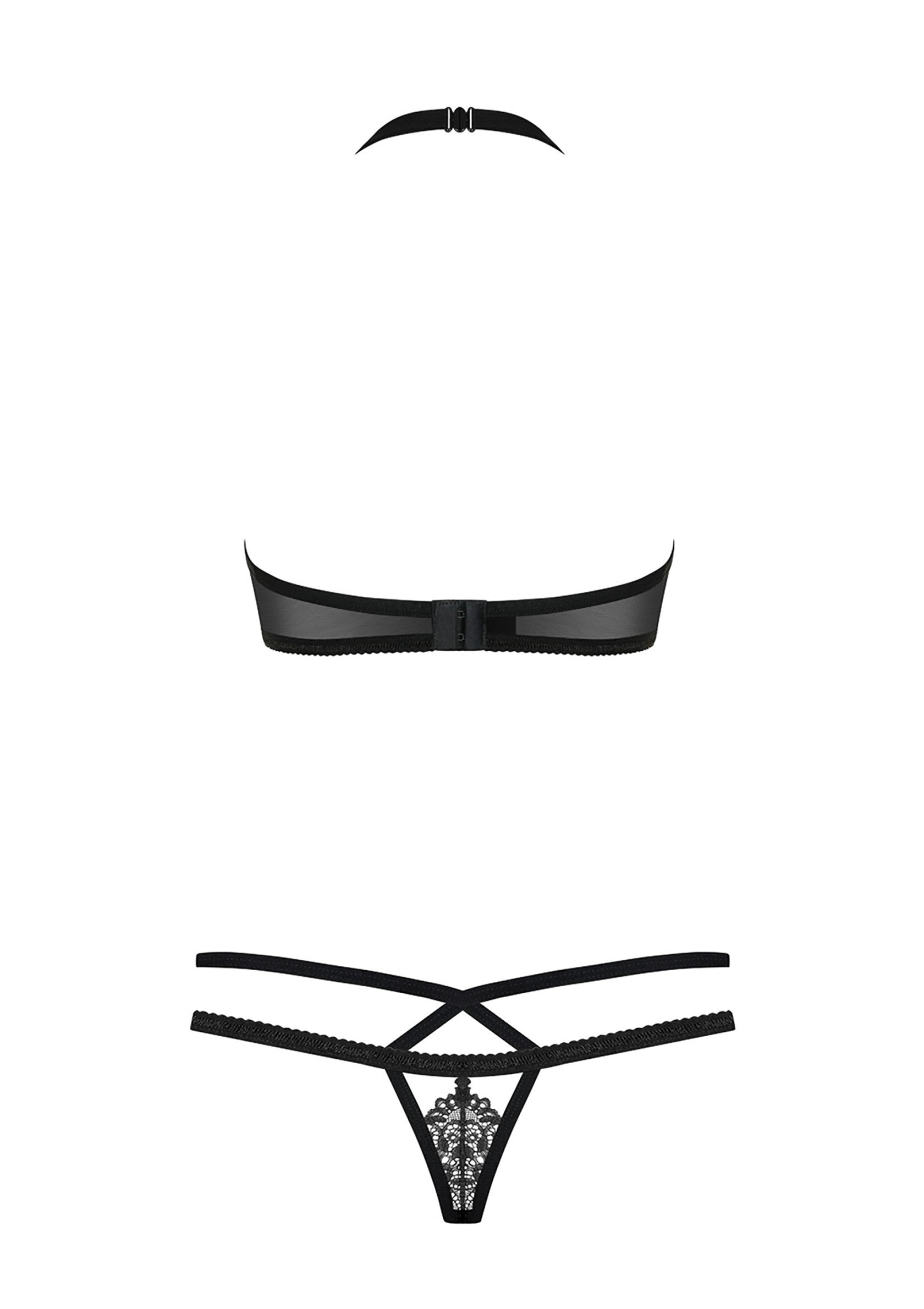 Obsessive 838 Bra & Thong BLACK S/M - 0